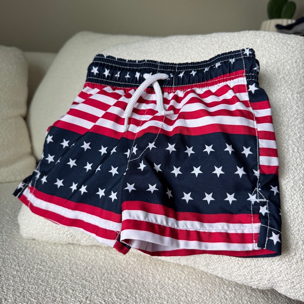 Sporto Red and White Star Swim Shorts
